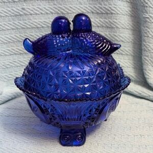 Hofauer "Byrdes Collection" Kissing Birds Cobalt Blue
